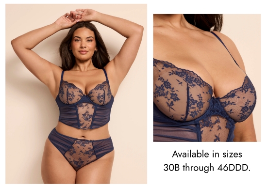 Available in sizes 30B through 46DDD.