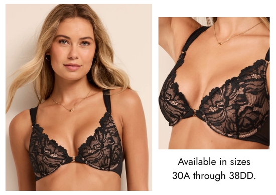 Available in sizes 30A through 38DD.