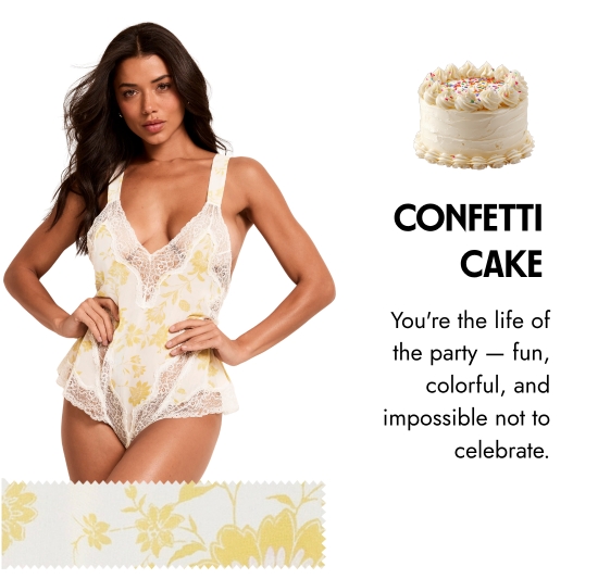 Confetti Cake. You are the life of the party - fun, colorful, and impossible not to celebrate.