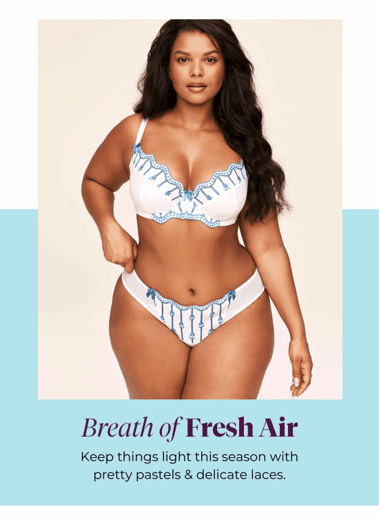 Breath of Fresh Air - Keep things light this season with pretty pastels and delicate laces.