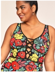 Andressa Floral Black Plus