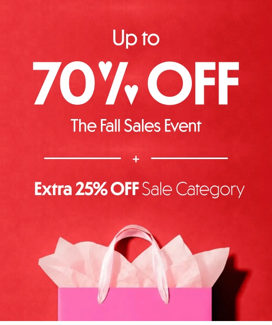 Up to 70 percent off The Fall Sales Event plus extra 25 percent off sale category. Restrictions apply. Extra 25 percent off applied at checkout.
