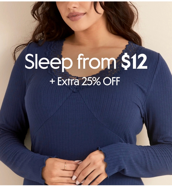 Sleep from 12 dollars plus extra 25 percent off