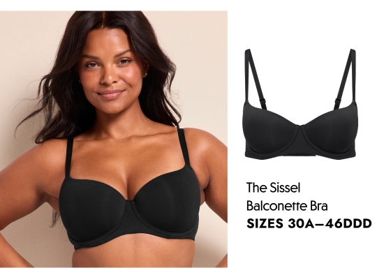 The Sissel Balconette Bra, SIZES 30A–46DDD