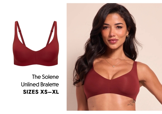 The Solene Unlined Bralette, SIZES XS–XL