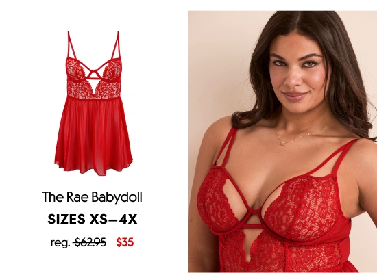The Rae Babydoll. SIZES XS–4X, 35 dollars
