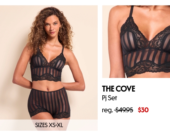 The Cove Pj set. SIZES XS-XL, 30 dollars