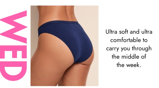 Wed. Ultra soft and ultra comfortable to carry you through the middle of the week.
