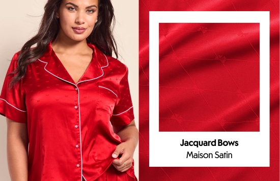 Jacquard Bows Maison Satin